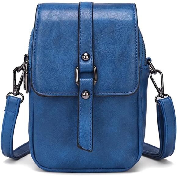 Handbags - Vintage Crossbody Phone Bag for Women, Small Leather Shoulder Purse